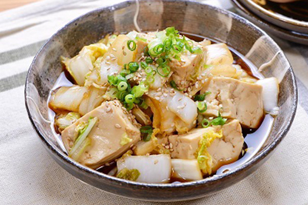 さっぱりおいしい☆豆腐と白菜のポン酢煮