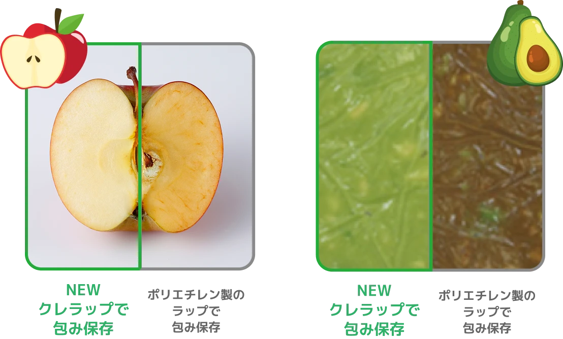 NEW クレラップで包み保存 ポリエチレン製のラップで包み保存 NEW クレラップで包み保存 ポリエチレン製のラップで包み保存