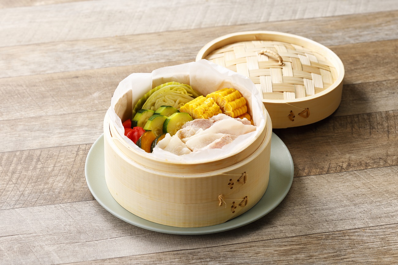 豚肉と夏野菜のせいろ蒸し