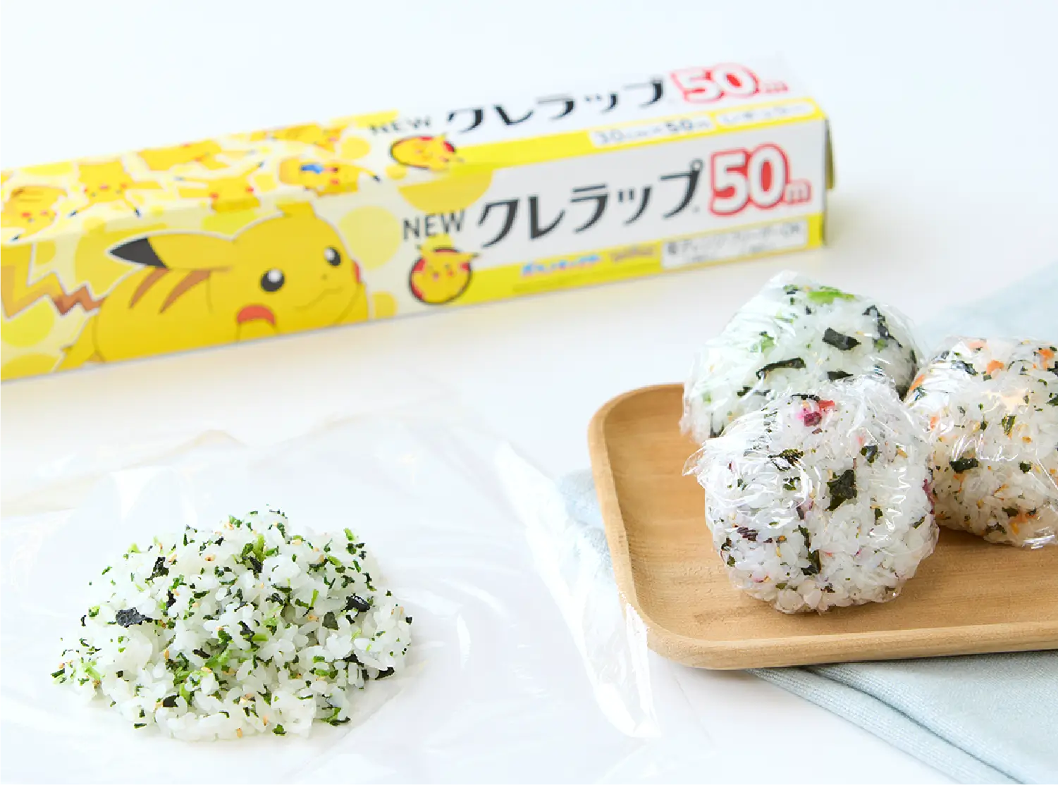 NEWクレラップとラップされたおにぎり 写真