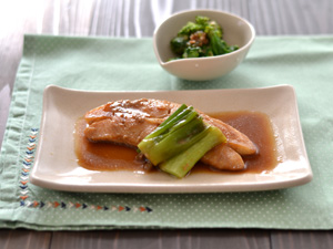 カレイの蒸し煮つけ