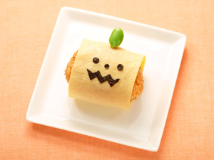 ハロウィンのオムライス風おにぎり