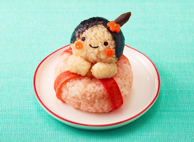 夏休みの女の子おにぎり