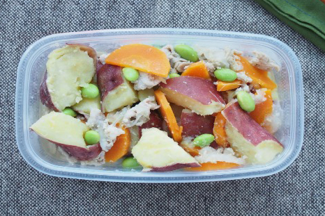 さつまいもの塩肉じゃが風