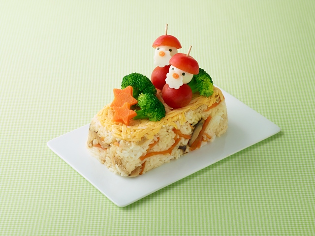 サンタクロースのケーキ寿司