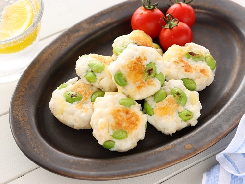 枝豆とチーズの丸め焼き