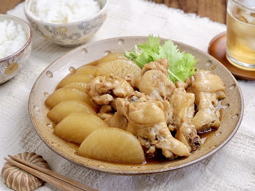 レンジで味染み♪「鶏手羽元と大根のさっぱり煮」