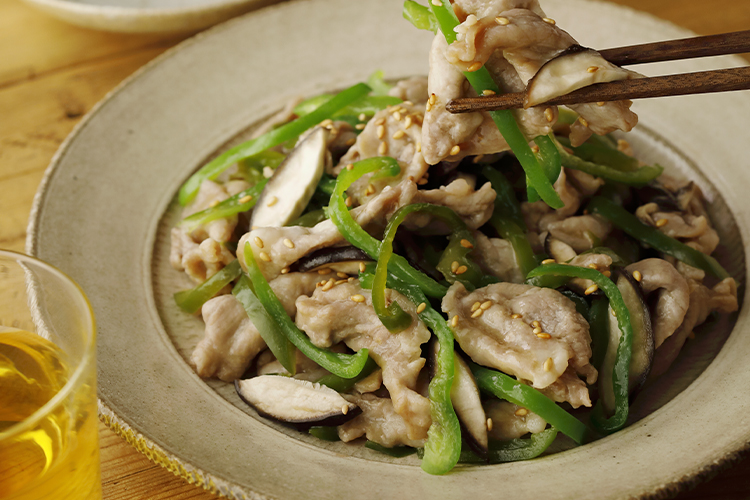 レンジde豚こまチンジャオロース