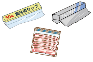 食品用ラップ・アルミホイル・フリーザーバッグ