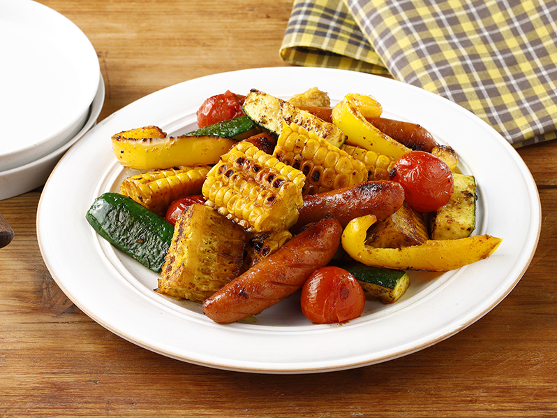 スパイシーでやみつき！とうもろこしと夏野菜のカレーソテー