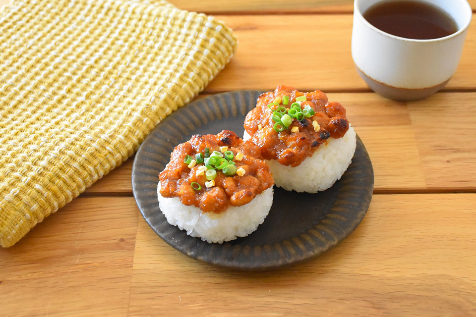 節分の豆みそ焼きおにぎり